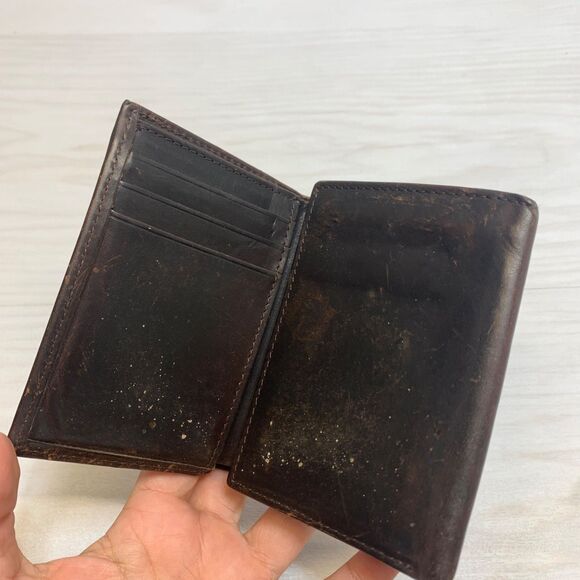 Carhartt Mens Brown Leather Trifold Wallet - Picture 5 of 8